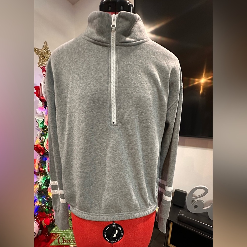 Women’s Gray Half-Zip Sweater